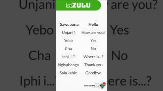 Zulu for Beginners zulu languagelearning africanlanguages education learnzulu [upl. by Ynavoj200]