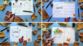 4 ideas for Bullet Journal CALENDAR [upl. by Nallaf]