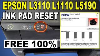 How to RESET Epson L3110L1110L5190 ink pad is at the end of its service life with FREE RESETTER [upl. by Nylloc411]