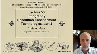 Lecture 58 CHE 323 Lithography RET part 2 [upl. by Buck]