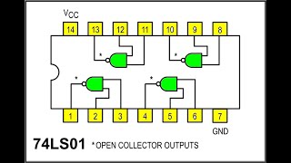 SGeC 74LS01 QUAD 2INPUT NAND GATE WITH OPEN COLLECTOR OUTPUTS [upl. by Benton]