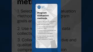 Program evaluation methods [upl. by Anuat]