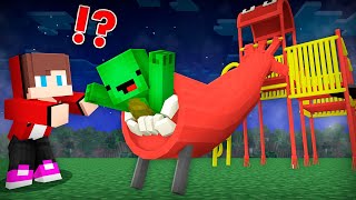 Scary SLIDE EATER kidnapped Mikey and JJ at Night in Minecraft Challenge Maizen [upl. by Johannah]