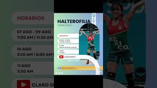 Horarios Halterofilia París 2024 paris2024 olympics halterofilia [upl. by Natsyrt]