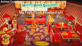 My FastFood Restaurant for Frita Animal Crossing New Horizons Happy Home Paradise [upl. by Akimed282]