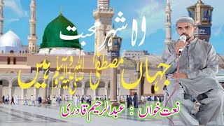 Wo Shehr e Mohabbat  New Beautiful Naat Sharif  Zohaib Ashrafi [upl. by Eenitsed]