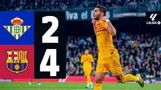 BETIS 2 vs 4 FC BARCELONA  LALIGA 202324 MD21 [upl. by Derfnam]