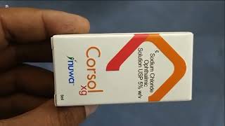 Corsol xg Eye Drops  Sodium Chloride Ophthalmic Solution USP 5 WV  Corsol xg Eye Drops Uses Dose [upl. by Eseenaj]