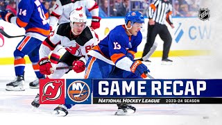 Devils  Islanders 1020  NHL Highlights 2023 [upl. by Knutson]