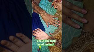 Beautiful back hand mehndi shorts viralvideo [upl. by Ernesto209]