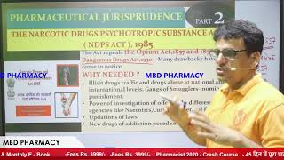 Pharmaceutical Jurisprudence  Class 2  MBD Pharmacy [upl. by Aelgna76]