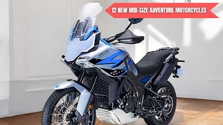 12 NEW MIDSIZE ADVENTURE MOTORCYCLES OF 2024 [upl. by Gemma547]