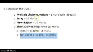 Period 4  OSSLT Short Answer Questions Practice 2014 [upl. by Palecek]