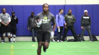 Football Gameplans 2016 Monmouth Pro Day Interview Hakeem Valles [upl. by Ahsatal]