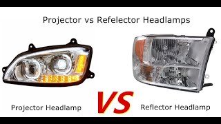 Projector Vs Reflector Headlight Best for LED HID Halogen headlamp [upl. by Kunz]