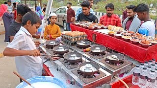 Tasty Egg Chitoi Pitha with 16 Unique Vorta  Bangladeshi Street Food [upl. by Meadow143]