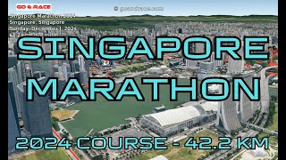 Singapore Marathon 2024 fly over the marathon course Video of the race path [upl. by Dearborn]