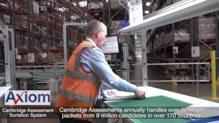 Axiom doubles sortation capacity at Cambridge Assessment with automated conveyor solution [upl. by Anyahs]