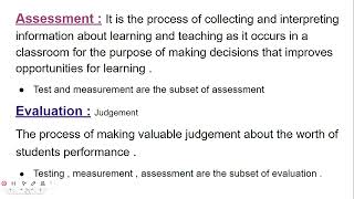 TEST  MEASUREMENT ASSESSMENT AND EVALUATION [upl. by Myer]