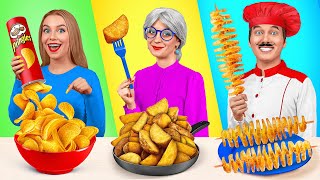 Reto De Cocina Yo vs Abuela  Situaciones Divertidas de Comida por Mega DO Challenge [upl. by Yclehc473]