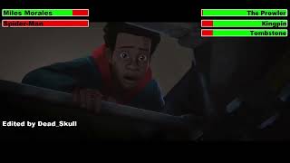 SpiderMan Into the SpiderVerse 2018 Peter Parkers Death amp Prowler Chase with healthbars 22 [upl. by Anahsat]