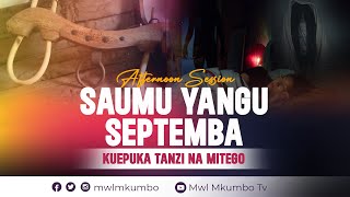 SAUMU YANGU SEPTEMBA  KUEPUKA TANZI NA MITEGO  Mwl Samwel Mkumbo  27 Sept 2024 [upl. by Mackenzie]