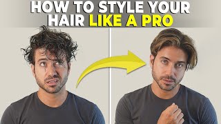 How to Style your Hair Properly  Medium Length Mens Hairstyle Tutorial [upl. by Vaclava]