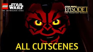 LEGO Star Wars The Skywalker Saga  The Phantom Menace ALL Cutscenes Episode 1  Music is On [upl. by Arquit]