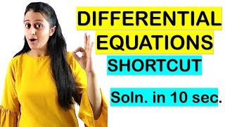 DIFFERENTIAL EQUATIONS SHORTCUTTRICK FOR NDAJEECETsCOMEDKSOLUTION IN 10 SECONDS [upl. by Derag]