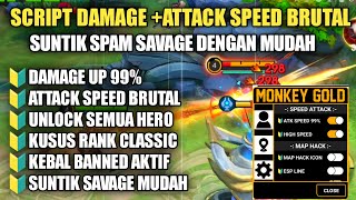 DAMAGE SUPER HIT ‼️ SCRIPT DAMAGE ATTACK SPEED BRUTAL MLBB  SUNTIK DAMAGE SEMUA HERO MOBILE LEGEND [upl. by Renado359]