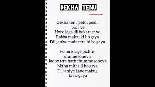 Dekha Tenu song lyricsMr amp Mrs Mahi shorts songs lyrics songslyrics viral dekhatenu trending [upl. by Atelahs314]