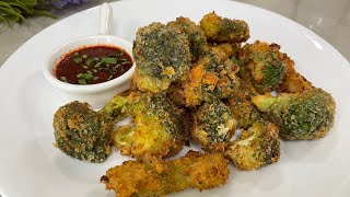 Half broccoli became to delicious fried broccoli  easy recipe  Ok Eating88 Ep20 [upl. by Panthea477]