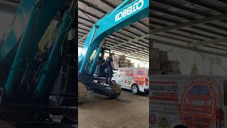 Kobelco Excavator Front Glass Installation kobelco kobelcoexcavators [upl. by Eicyac]