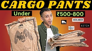 Best cargo pants under ₹500Cargo pants for men Cargo pants haul [upl. by Airres]