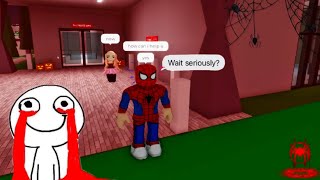 What The Peoples Reaction When Spiderman Come In Front In Brookhaven 🏡  ROBLOX [upl. by Rennat3]