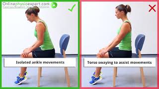 Seated Soleus Muscle Strengthening Exercise Tutorial Level 2  ONLINE PHYSIO EXERCISES [upl. by Ahsenwahs]