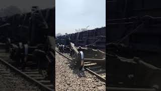 Loaded Goods Train Derailment in DelhiTrain Accident Indian RailwayFreight Train Accident shorts [upl. by Narrad608]