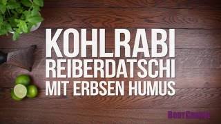 Kochvideo Kohlrabi Reiberdatschi mit Erbsen Humus  BodyChange® [upl. by Coney892]