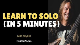 Learn To Solo In 5 Minutes  6 Note Soloing Technique  Steve Stine Guitar Lesson [upl. by Lleznov760]