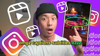 The FASTEST way to add captions to Instagram Reels Subtitle Hack [upl. by Llenyaj]