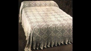 Crochet Bedspread  Free Crochet Patterns Part 1 [upl. by Rutan]