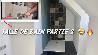 salle de bain ep 2  carrelages et joints [upl. by Barbaraanne]