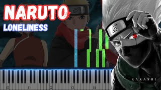 Naruto OST  Loneliness  piano version pianotutorial [upl. by Ariday]