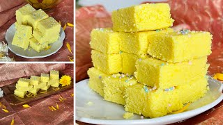 Yellow Barfi Fiji Style  How to make Fiji Style Barfi  Best Fiji Barfi  Milk Powder Barfi [upl. by Yssenhguahs58]