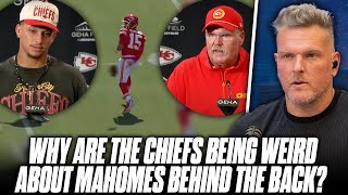 The Chiefs Are Being Weird About Patrick Mahomes Behind The Back Pass  Pat McAfee Reacts [upl. by Damiani]