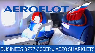 Aeroflot Business Class B777300ER amp A320 Sharklets FRA ✈ SVO ✈ HKG Multi Flight Report Review [upl. by Karlin]