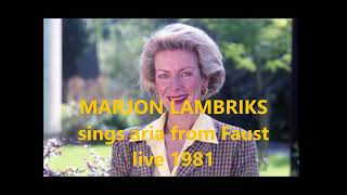 MARJON LAMBRIKS sings quotIl était un roi de Thuléquot from FAUST live 1981 [upl. by Asquith]