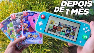 NINTENDO SWITCH LITE depois de 1 mês de uso  Mostrando jogos [upl. by Nytsirk]