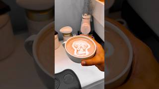 Belated Halloween latte art skull face asmr latteartbasic latteeart coffee [upl. by Skipp]