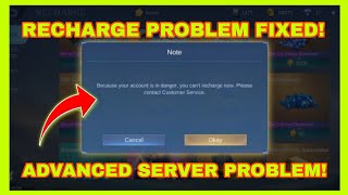 BECAUSE YOUR ACCOUNT IS IN DANGER YOU CANT RECHARGE NOW FIX THIS PROBLEM MLBB [upl. by Ausoj44]